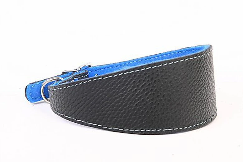 Yogipet - Collier En Cuir Lévrier Pour Chien - Bleu 3 Yogipet - Collier En Cuir Lévrier Pour Chien - Bleu