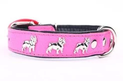 Yogipet - Collier Super Bouledogue Français Cuir Pour Chien - Rose