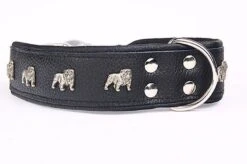 Yogipet - Collier Super Bulldog Cuir Pour Chien - Noir