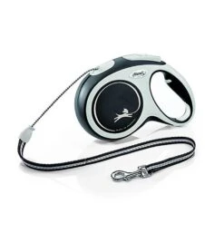 Flexi - Laisse New Confort Avec Corde De 8m Pour Chien M - Noir