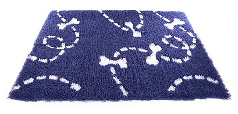Martin Sellier - Tapis Plat Petbed Pointillé Bleu Et Blanc Pour Chien - 50x75cm 3 Martin Sellier - Tapis Plat Petbed Pointillé Bleu Et Blanc Pour Chien - 50x75cm