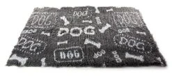 Martin Sellier - Tapis Plat Petbed Dog Gris Et Blanc Pour Chien - 75x100cm