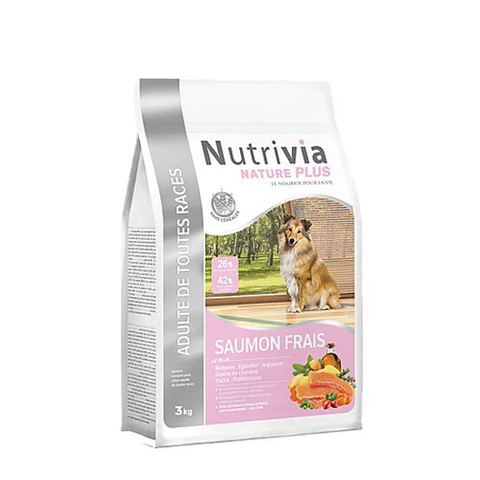 Nutrivia Nature Plus - Croquettes Naturelles Au Saumon Frais Pour Chien De Toutes Races - 3Kg 3 Nutrivia Nature Plus - Croquettes Naturelles Au Saumon Frais Pour Chien De Toutes Races - 3Kg