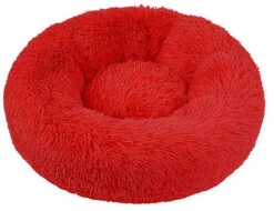 Wouapy - Corbeille Ronde Moelleuse Rouge Pour Chien - 60cm