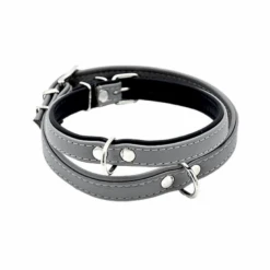 Comme Un Roi - Collier Cuir So Nature Gris Pour Chien - L
