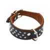 Comme Un Roi - Collier Cuir Clouté So Chic Noir Pour Chien - L -Magasin De Fournitures Pour Chiens 64915