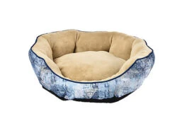 Animalis - Corbeille Eco Bleu Et Beige Pour Chien - 70cm