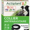 ActiPlant'3 - Collier Antiparasitaire Pour Moyen Chien - Noir -Magasin De Fournitures Pour Chiens 66670
