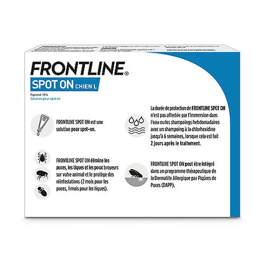Frontline - Pipettes Antiparasitaire Pour Chien De 20 à 40Kg - 4x2,68ml 4 Frontline - Pipettes Antiparasitaire Pour Chien De 20 à 40Kg - 4x2,68ml – Image 2