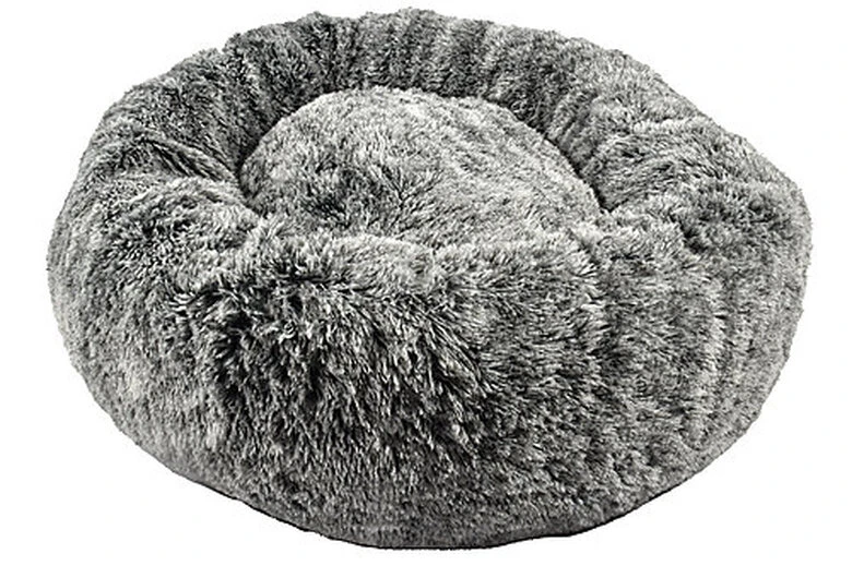 Bobby - Coussin Donut Poilu Gris Pour Chien - L 3 Bobby - Coussin Donut Poilu Gris Pour Chien - L