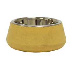 Croci - Bol En Bamboo Et Acier TIERRA Jaune Pour Chien - 472ml