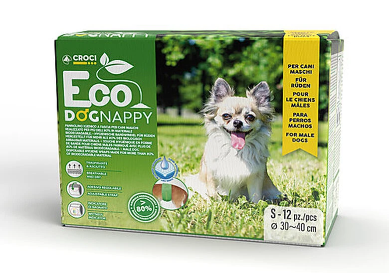 Croci - Couche Hygiénique Eco DOGNAPPY Pour Chiens Mâles - S 3 Croci - Couche Hygiénique Eco DOGNAPPY Pour Chiens Mâles - S