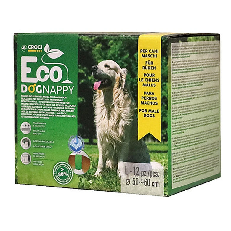Croci - Couche Hygiénique Eco DOGNAPPY Pour Chiens Mâles - L 3 Croci - Couche Hygiénique Eco DOGNAPPY Pour Chiens Mâles - L