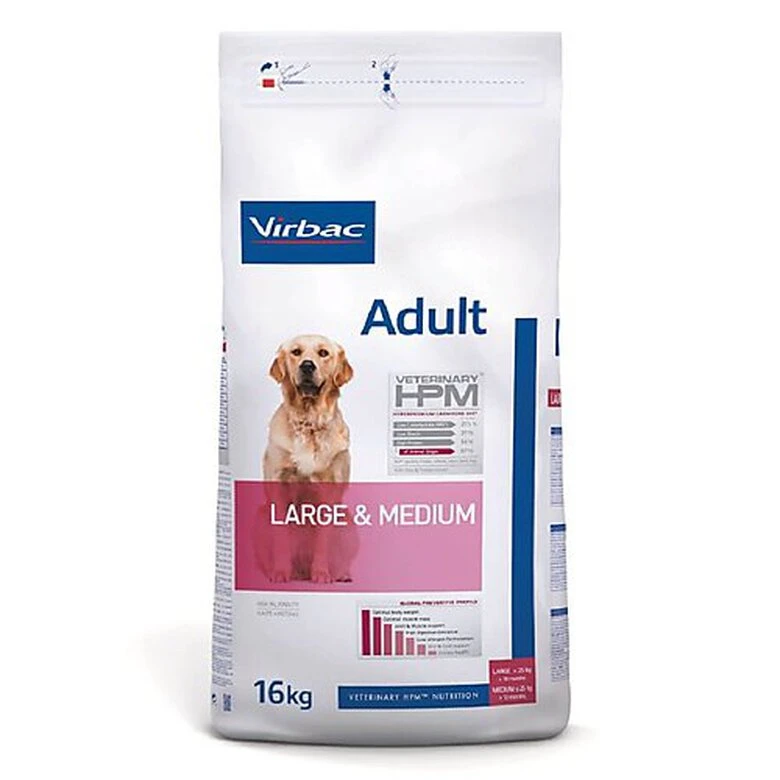 Virbac - Croquettes Veterinary HPM Adult Large & Medium Dog Pour Chiens - 16Kg 3 Virbac - Croquettes Veterinary HPM Adult Large & Medium Dog Pour Chiens - 16Kg