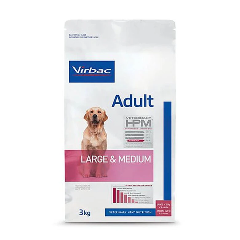 Virbac - Croquettes Veterinary HPM Adult Large & Medium Dog Pour Chiens - 3Kg 3 Virbac - Croquettes Veterinary HPM Adult Large & Medium Dog Pour Chiens - 3Kg